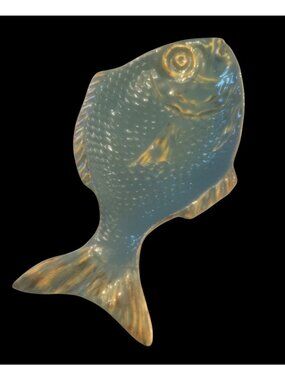 Textured Ceramic Footed Fish-Shaped Plate/Tray Catch All10.5”